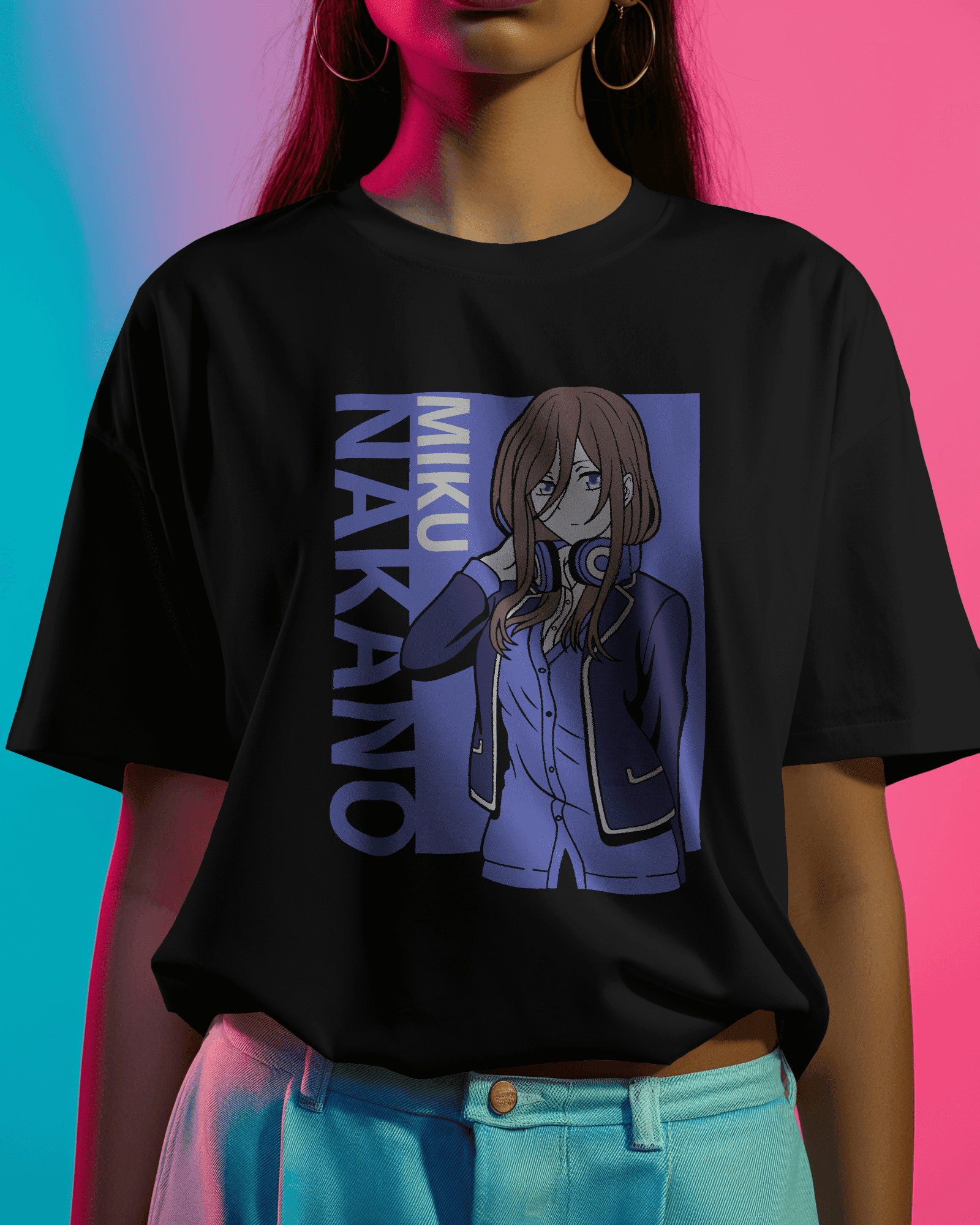 Miku Nakano Oversized T-Shirt – Quintessential Quintuplets