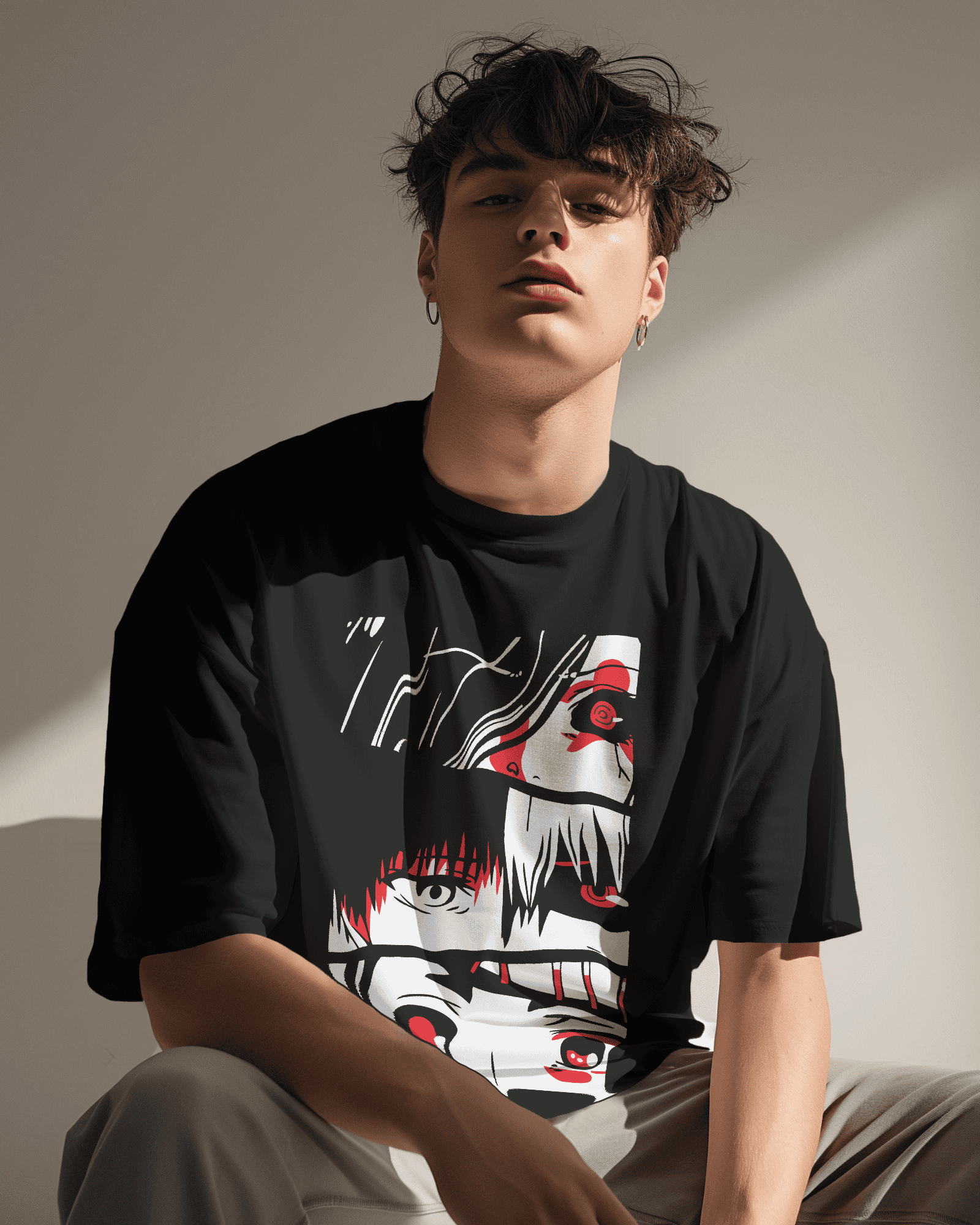 Anime Souls - Oversized Black Tee