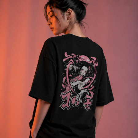 Nezuko Chibi & Action Oversized Tee