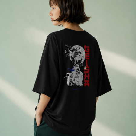 Geisha Spirit - Black Oversized Tee
