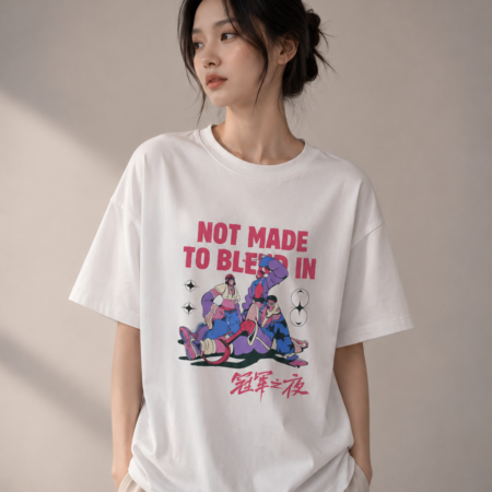 Not Made To Blend In - White Oversized Tee
